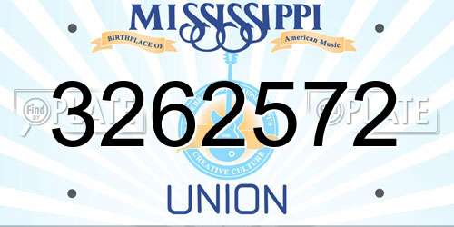 3262572 Mississippi License Plate