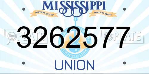 3262577 Mississippi License Plate