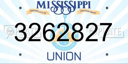 3262827 Mississippi License Plate