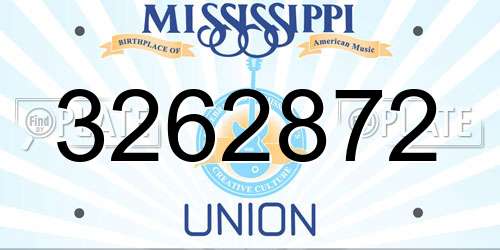 3262872 Mississippi License Plate
