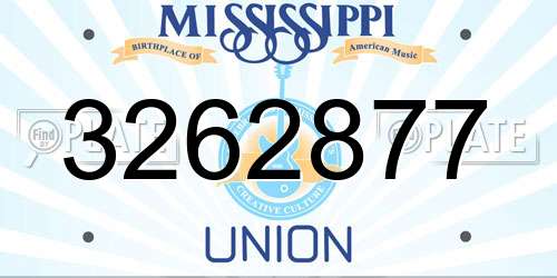 3262877 Mississippi License Plate