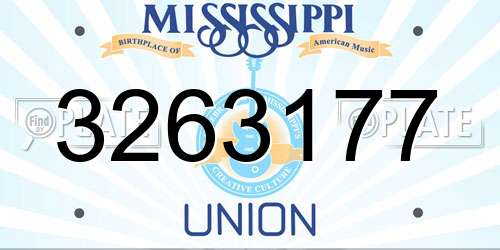 3263177 Mississippi License Plate
