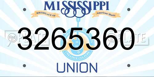 3265360 Mississippi License Plate