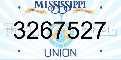 3267527 Mississippi License Plate