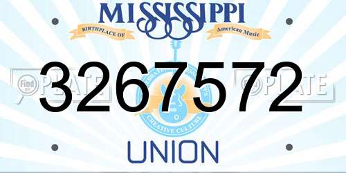 3267572 Mississippi License Plate