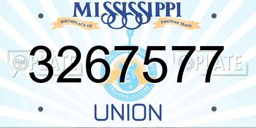 3267577 Mississippi License Plate