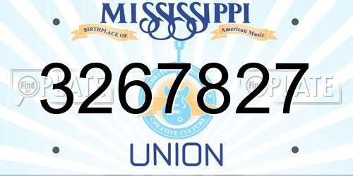 3267827 Mississippi License Plate
