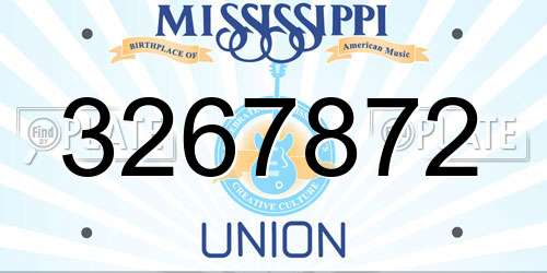 3267872 Mississippi License Plate