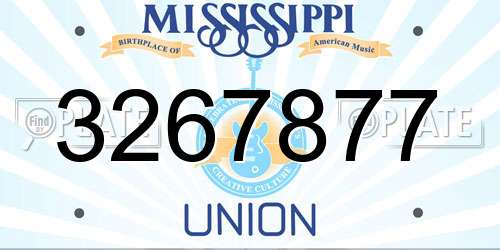 3267877 Mississippi License Plate