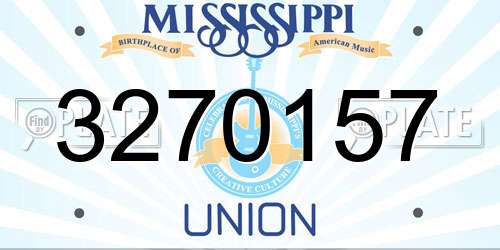 3270157 Mississippi License Plate