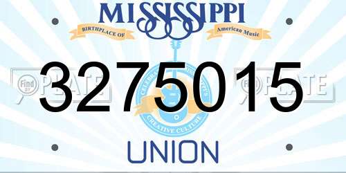 3275015 Mississippi License Plate