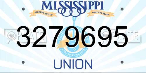 3279695 Mississippi License Plate