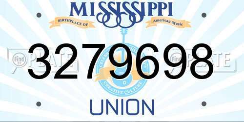 3279698 Mississippi License Plate
