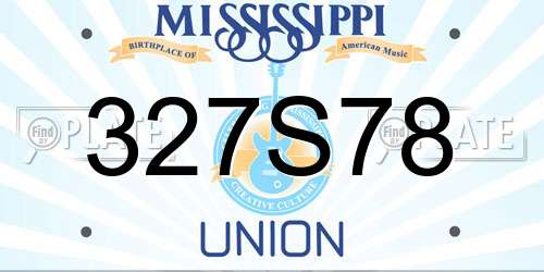 327S78 Mississippi License Plate