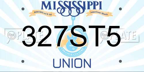 327ST5 Mississippi License Plate