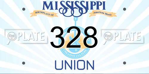 328 Mississippi License Plate