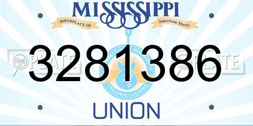 3281386 Mississippi License Plate