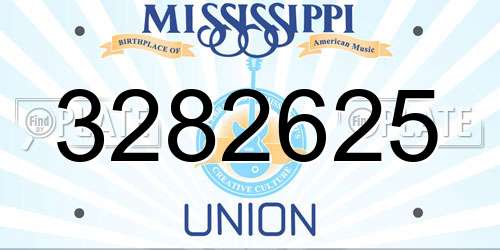 3282625 Mississippi License Plate