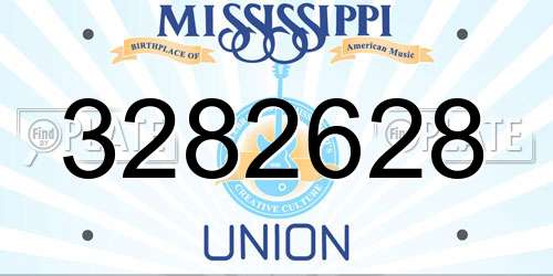 3282628 Mississippi License Plate