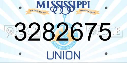 3282675 Mississippi License Plate