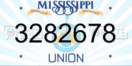 3282678 Mississippi License Plate