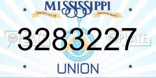 3283227 Mississippi License Plate
