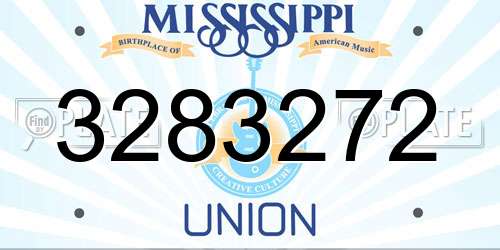 3283272 Mississippi License Plate