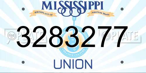 3283277 Mississippi License Plate