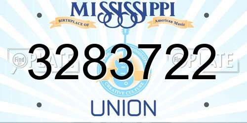 3283722 Mississippi License Plate