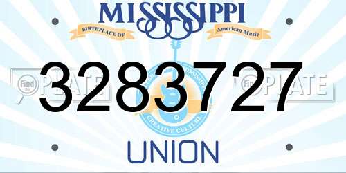 3283727 Mississippi License Plate