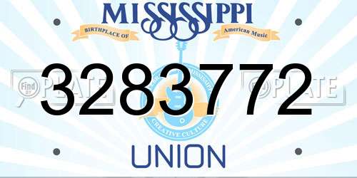 3283772 Mississippi License Plate