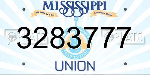 3283777 Mississippi License Plate