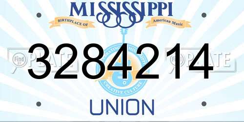 3284214 Mississippi License Plate