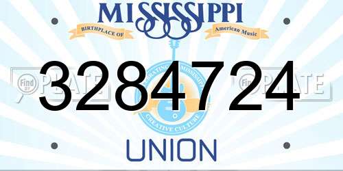 3284724 Mississippi License Plate