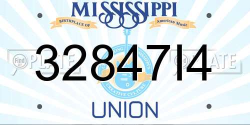 32847I4 Mississippi License Plate