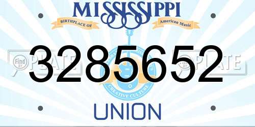3285652 Mississippi License Plate