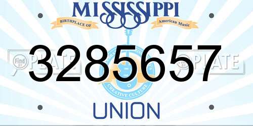 3285657 Mississippi License Plate
