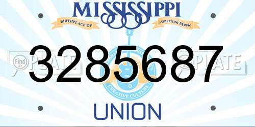 3285687 Mississippi License Plate