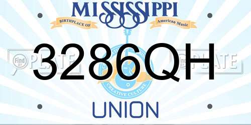 3286QH Mississippi License Plate