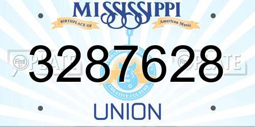 3287628 Mississippi License Plate