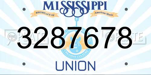 3287678 Mississippi License Plate