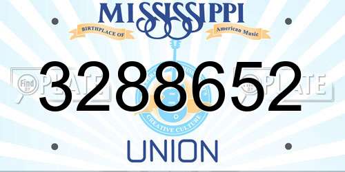 3288652 Mississippi License Plate