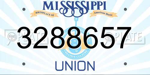 3288657 Mississippi License Plate