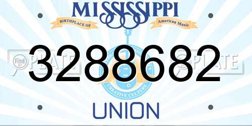 3288682 Mississippi License Plate
