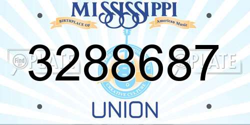 3288687 Mississippi License Plate