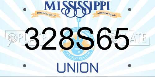 328S65 Mississippi License Plate