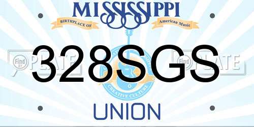328SGS Mississippi License Plate