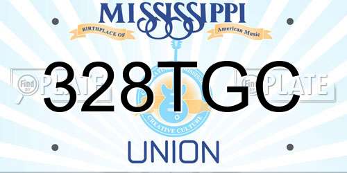 328TGC Mississippi License Plate