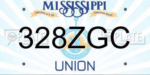 328ZGC Mississippi License Plate