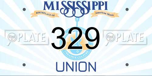 329 Mississippi License Plate